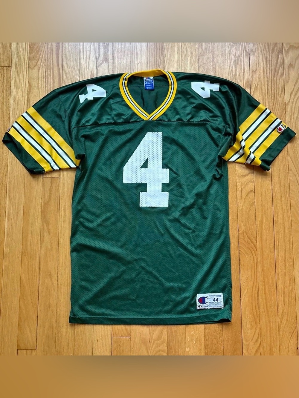 Vintage Green Bay Packers Brett Favre #4 Champion Men’s Jersey 44 Medium Green